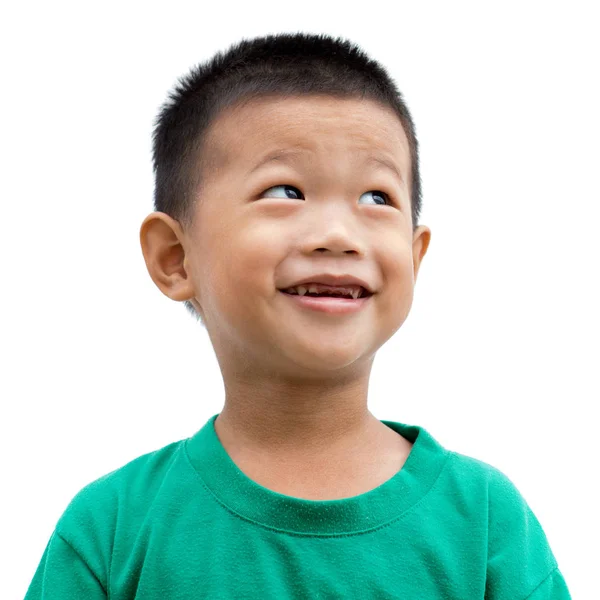 Asiatisches Kind schaut nach oben — Stockfoto