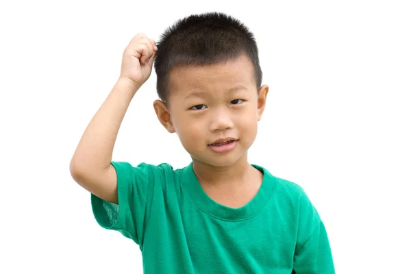 Азиатский ребенок дергает за волосы — стоковое фото
