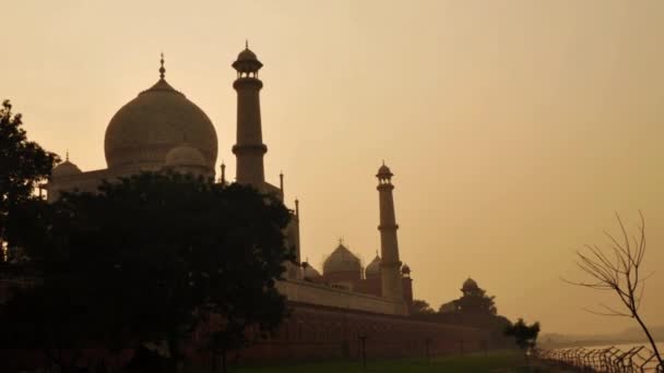 Taj Mahal Agra India Timelapse — Vídeo de stock