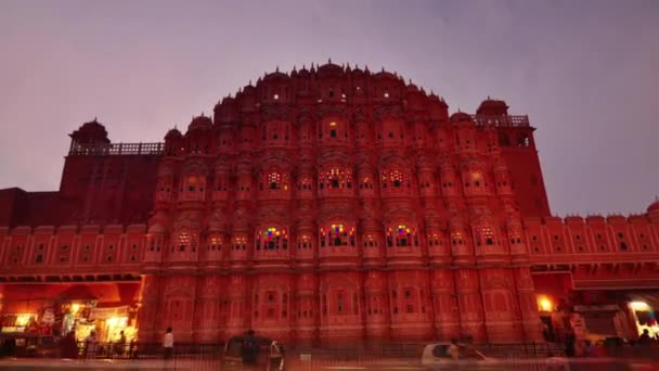 Hawa Mahal Palácio Dos Ventos Jaipur Índia — Vídeo de Stock