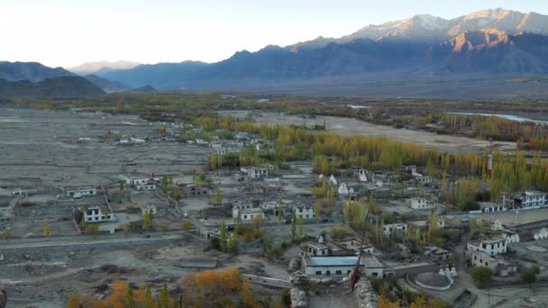 Leh Ladakh Het Noordelijke Deel Van India Tijd Vervallen Zonsopgang — Stockvideo