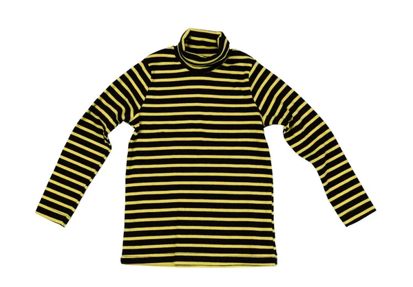 Striped yellow black knitted sweater — Stock Photo, Image