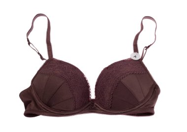 Dantel ile kahverengi sutyen