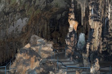 Stalactites inside the cave, Arta, Mallorca clipart