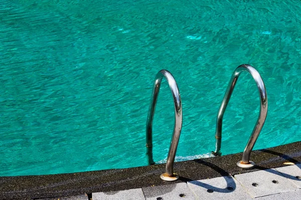 Railing in a pool — Stock Photo, Image