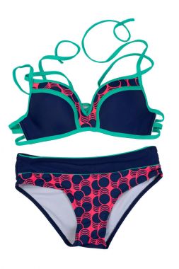 Mayo yeşil ile mavi. Beyaz arka plan üzerinde izole