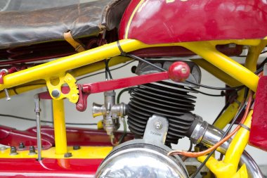 Eski motosiklet motoru yakın çekim
