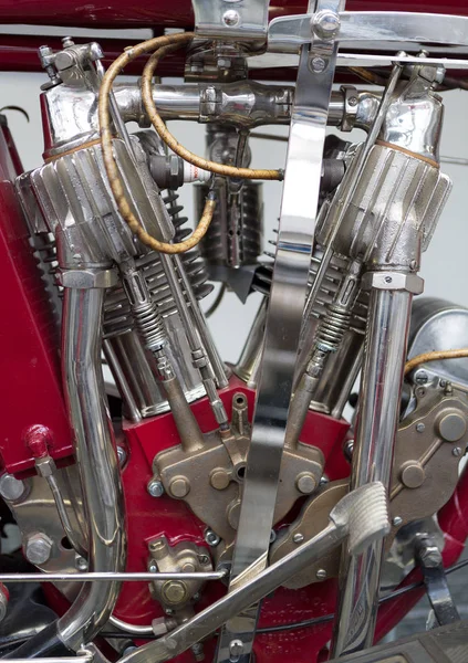 Старий двигун мотоцикла крупним планом — стокове фото