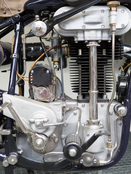 Motor de motocicleta velho close-up — Fotografia de Stock