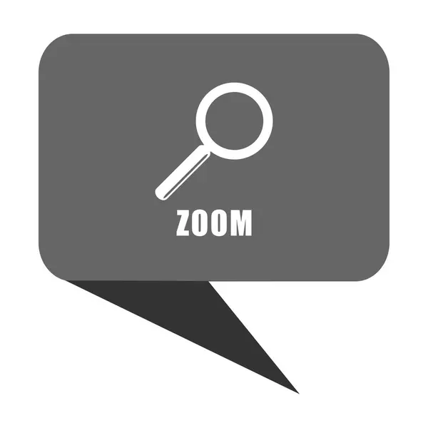 Zoom flat design web bubble vector icon. — Stock Vector