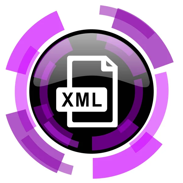 Xml ファイル ピンク バイオレット モダンなデザイン ベクター Web およびスマート フォンのアイコン Eps — ストックベクタ