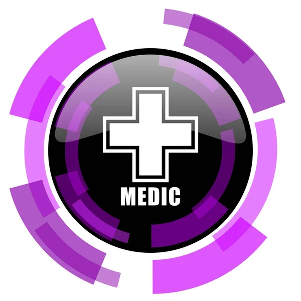 Medic Violet Rose Moderne Design Vecteur Web Smartphone Icône Bouton — Image vectorielle