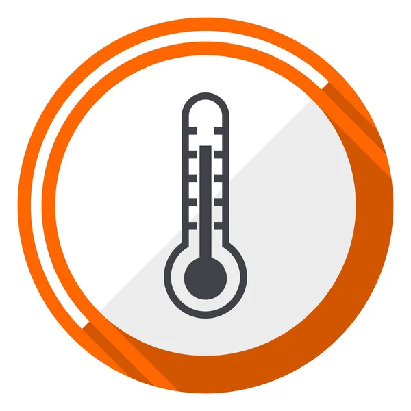 온도계 오렌지 디자인 아이콘 — 스톡 벡터