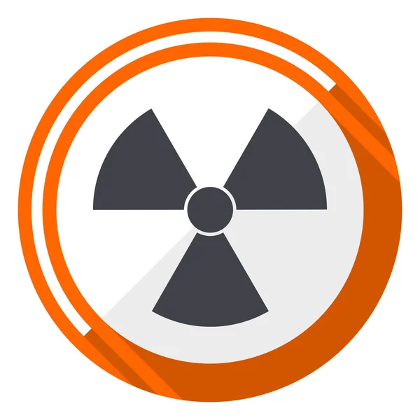 Promieniowanie Pomarańczowy Projekt Płaski Wektor Web Ikonę — Wektor stockowy