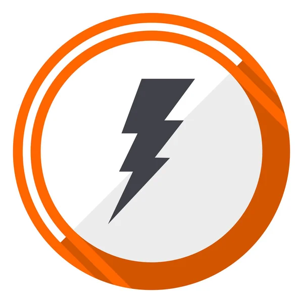 Skruv Platt Design Vektor Web Icon Runda Orange Internet Knappen — Stock vektor