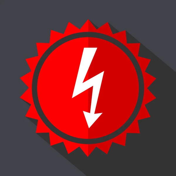 Schraube rote Aufkleber flaches Design Vektor-Symbol — Stockvektor