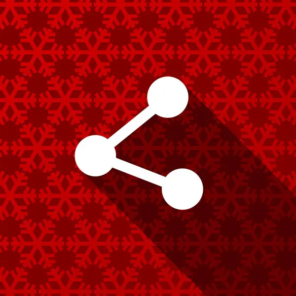 共享有雪花的平面设计圣诞节和冬季概念矢量图标 — 图库矢量图片