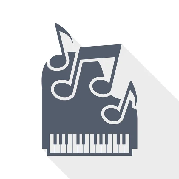 Πιάνο επίπεδη σχεδίαση διάνυσμα εικονίδιο, μουσική εικόνα έννοια — Διανυσματικό Αρχείο