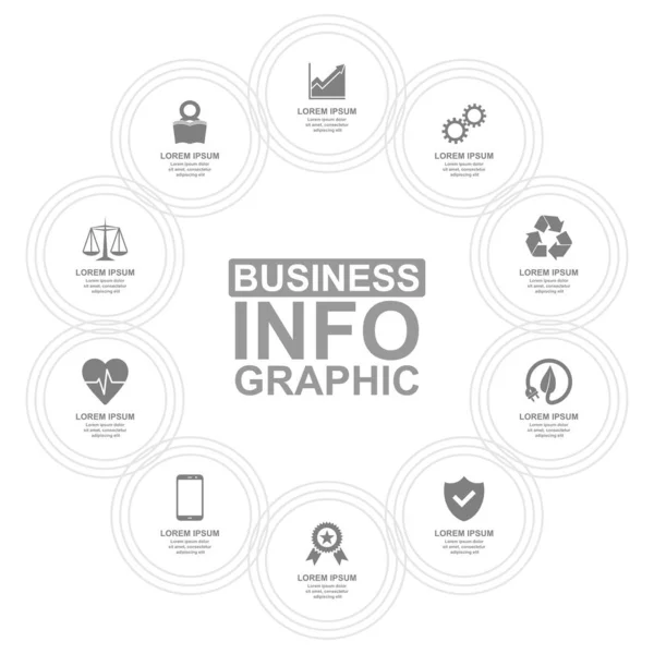Инфографический векторный шаблон, бизнес-диаграмма — стоковый вектор