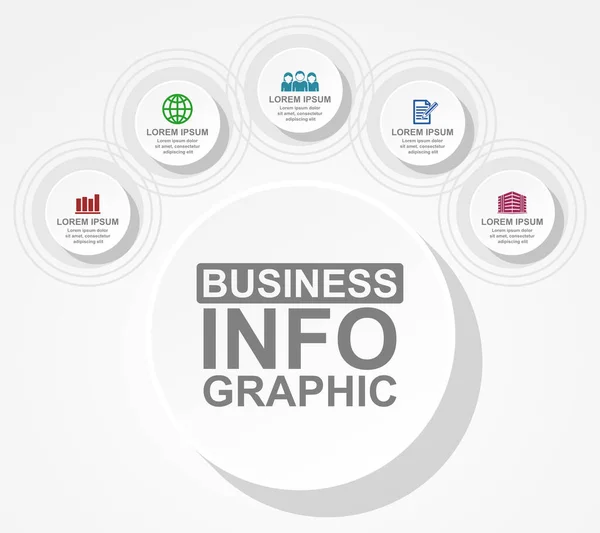 Infographic vector template, business presentation in eps 10 for webdesign — ストックベクタ