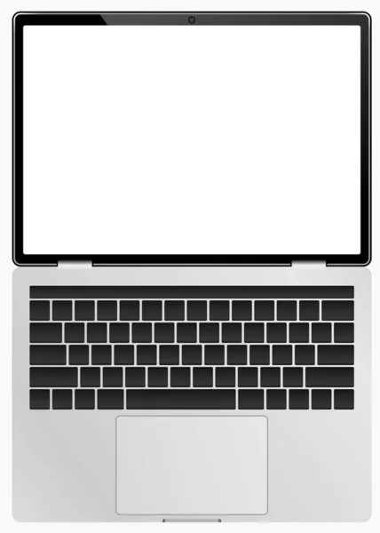 Векторный макет ноутбука с чистым экраном, современный дизайн ноутбука, пустой экран — стоковый вектор