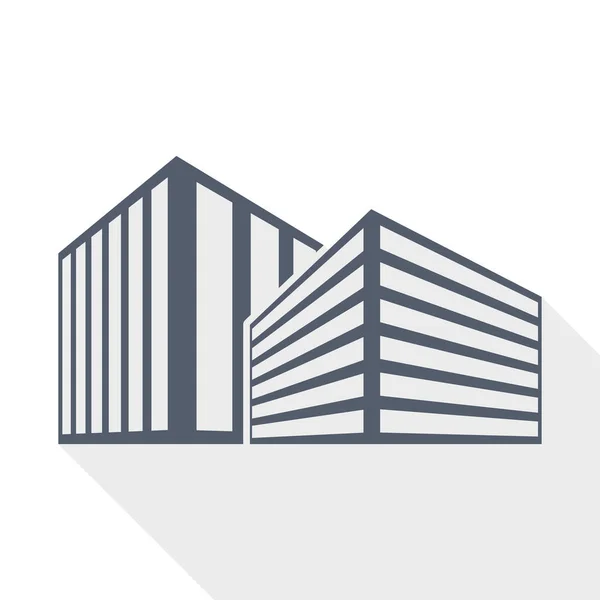 Modern Design Kantoorgebouwen Vlakke Vector Icoon — Stockfoto