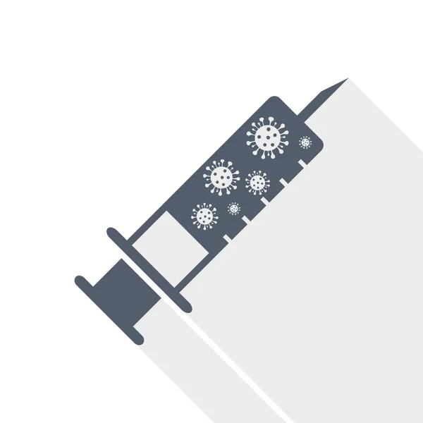Vaccine Injektion Flaches Design Vektor Symbol Spritzen Symbol Folge — Stockfoto