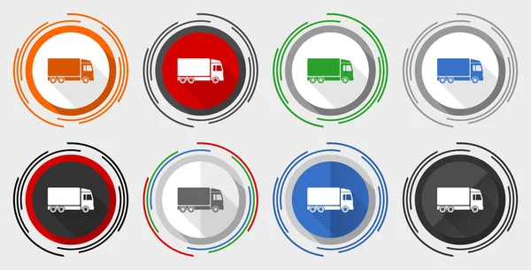 Ensemble Icônes Vectorielles Livraison Graphisme Plat Design Moderne Options Pour — Photo