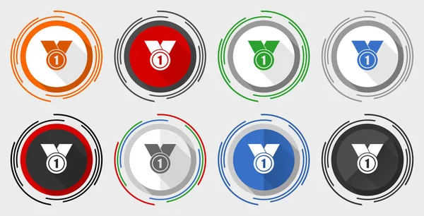 Badge Vector Icon Set Erstes Modernes Design Flache Grafik Optionen — Stockfoto