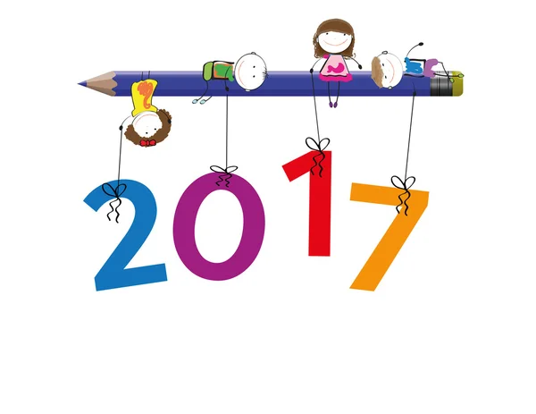 Yeni yıl 2017 — Stok Vektör