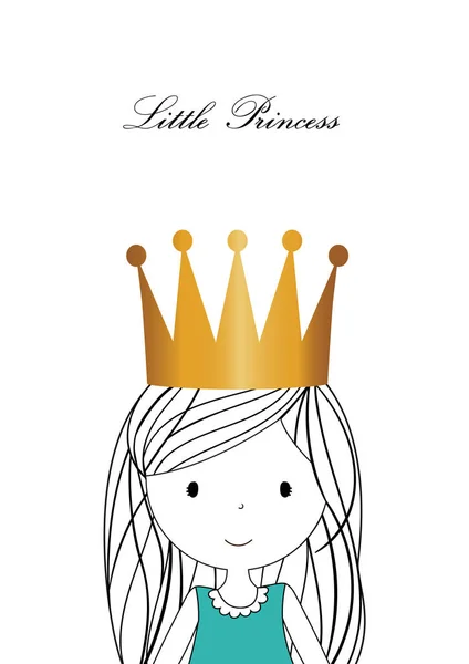 Lovely little princess — Stock Vector