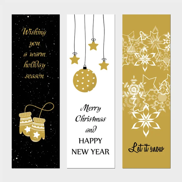 Boldog karácsonyt üdvözlőlap banner — Stock Vector