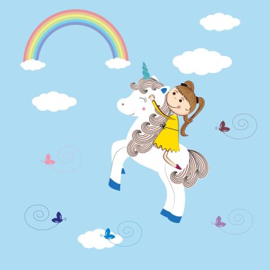 Kız ve tek boynuzlu at