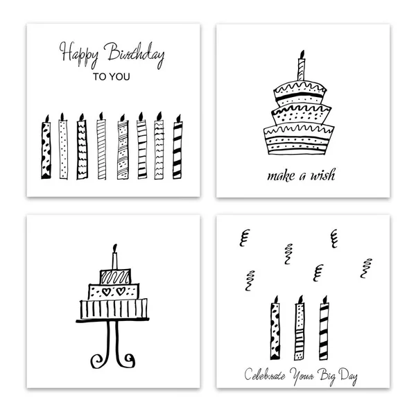 Χαρούμενα γενέθλια κάρτες — Διανυσματικό Αρχείο