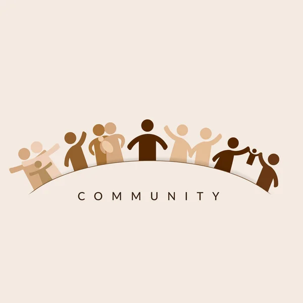 Topluluk kavramı - soyut — Stok Vektör