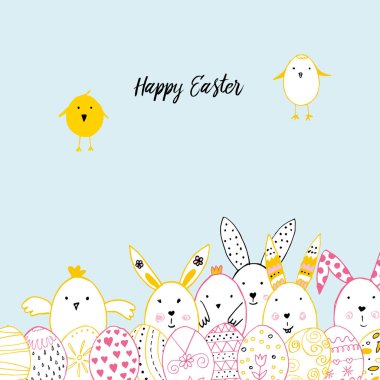 Elle çizilmiş Paskalya kartı