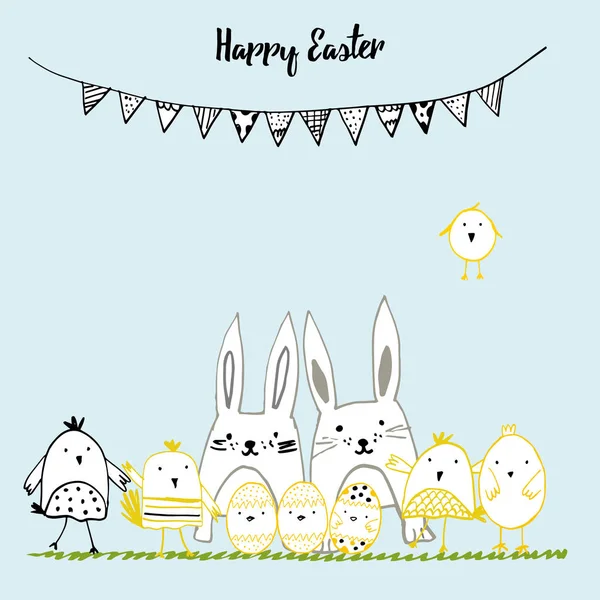 Elle çizilmiş Paskalya kartı