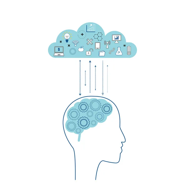 Educación vectorial, idea y concepto de conocimiento — Archivo Imágenes Vectoriales