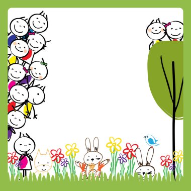 Renkli çocuk çerçeve