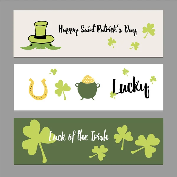Banners for Saint Patrick's day — Wektor stockowy