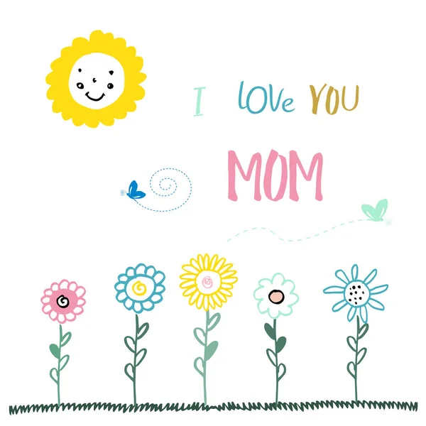 I love you Mom — Stock Vector