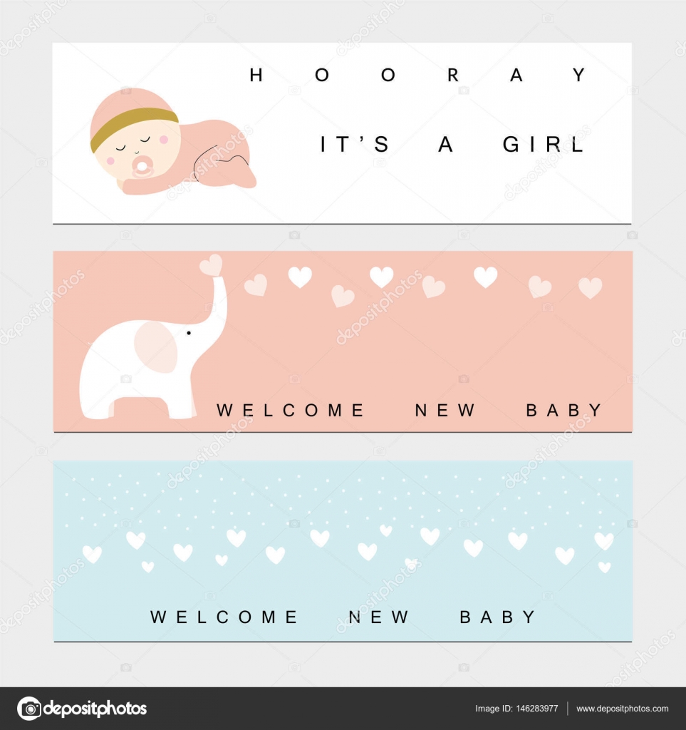 Banniere De Douche De Bebe Image Vectorielle Par Justaa C Illustration