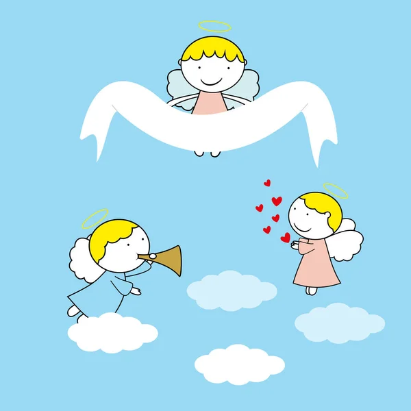 Petits et doux anges — Image vectorielle