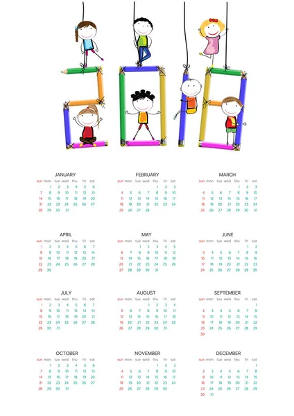 Календар для 2018 — стоковий вектор