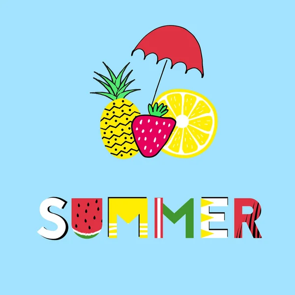 Sommerzeit genießen — Stockvektor