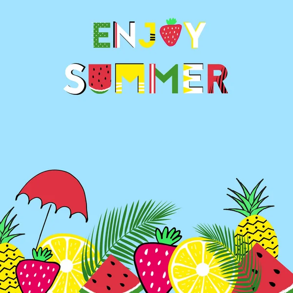 Enjoy summer time — Stock Vector