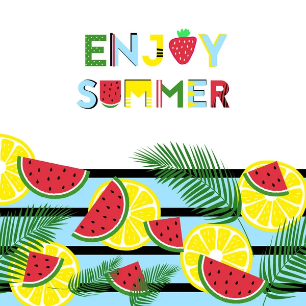 Enjoy summer time — Stock Vector