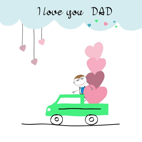 Te quiero, papá. — Vector de stock
