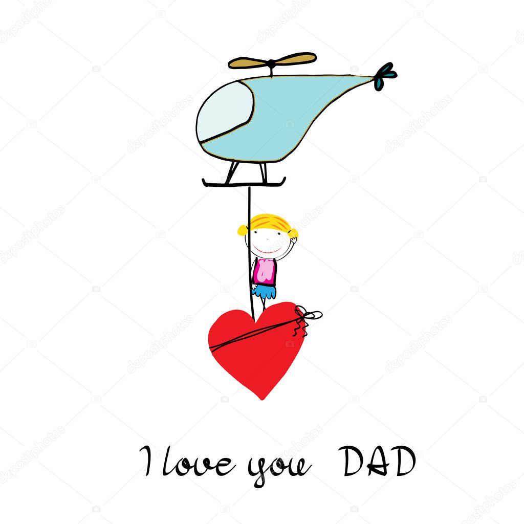 Download I love you dad — Stock Vector © justaa #153095612