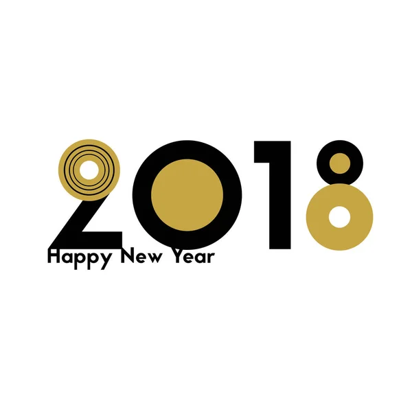 Año Nuevo 2018 — Vector de stock